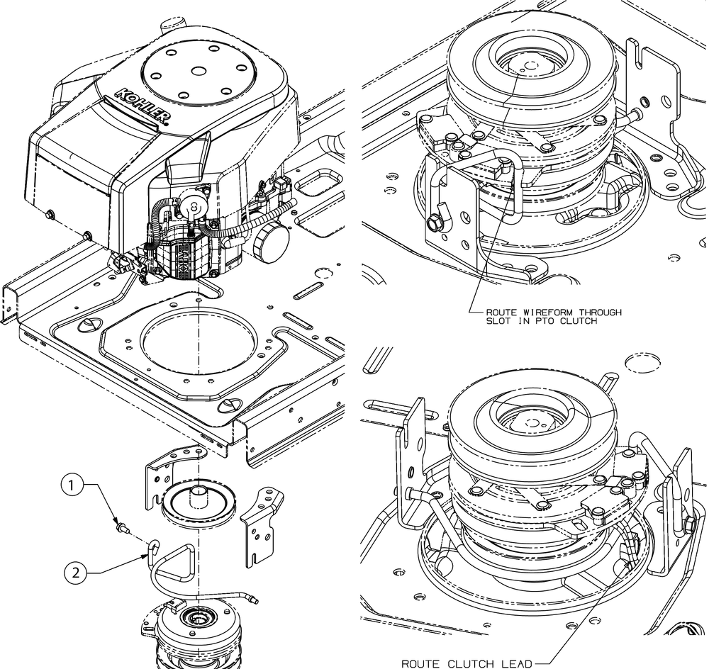 Clutch Keeper Diagram and Parts List for Z-FORCESX48KW (17AIDGJB010)(2016) Cub Cadet Lawn Tractor